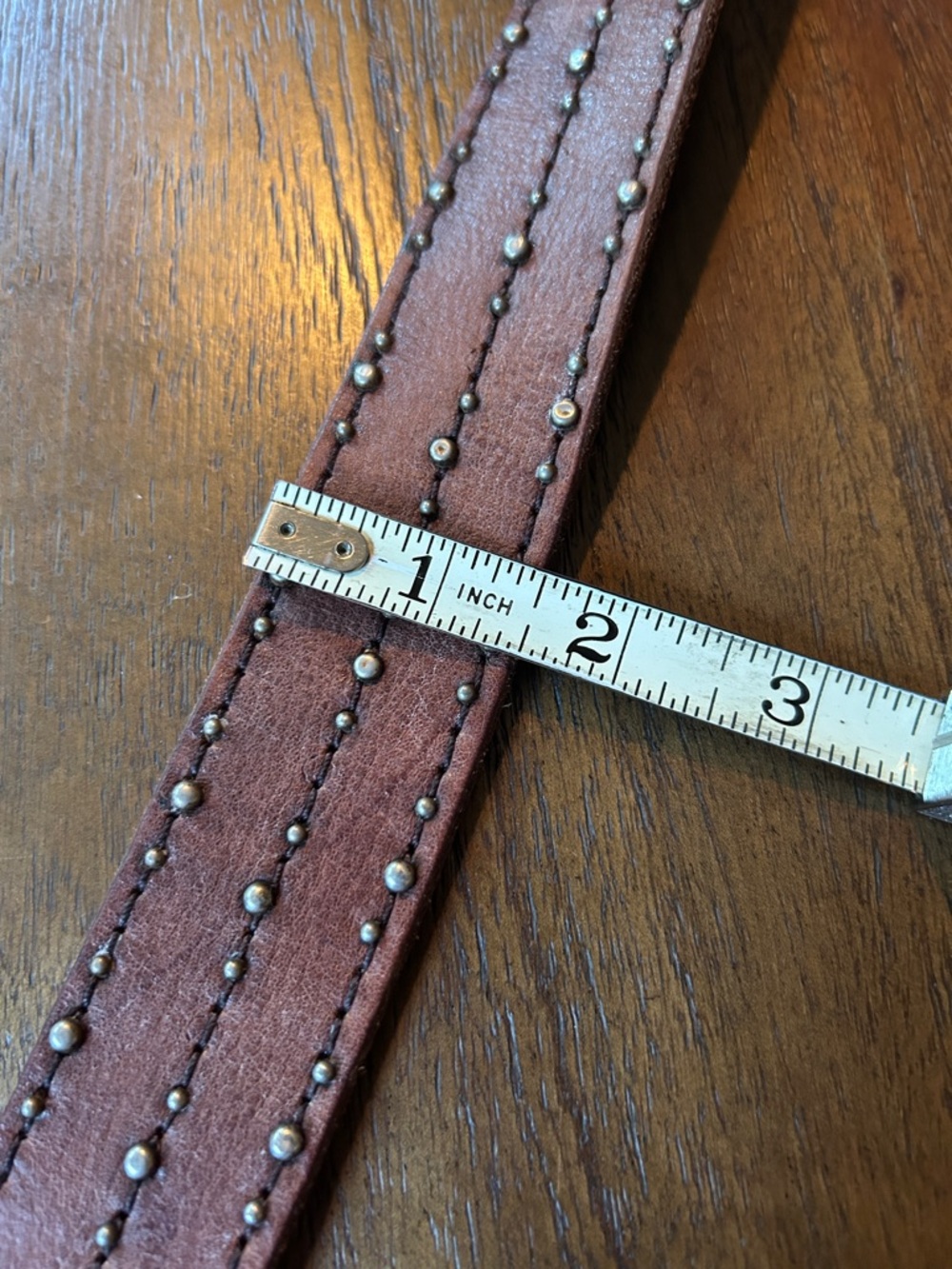 American Eagle Outfitters Genuine Leather Studs and Stitching Belt - Picture 8 of 8